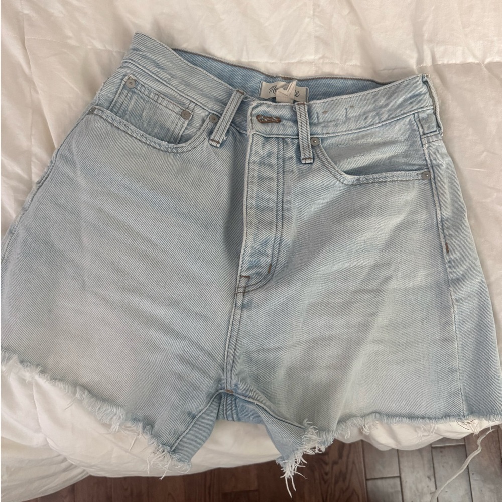 Madewell Blue Jean Shorts High-Waisted Cut-Off